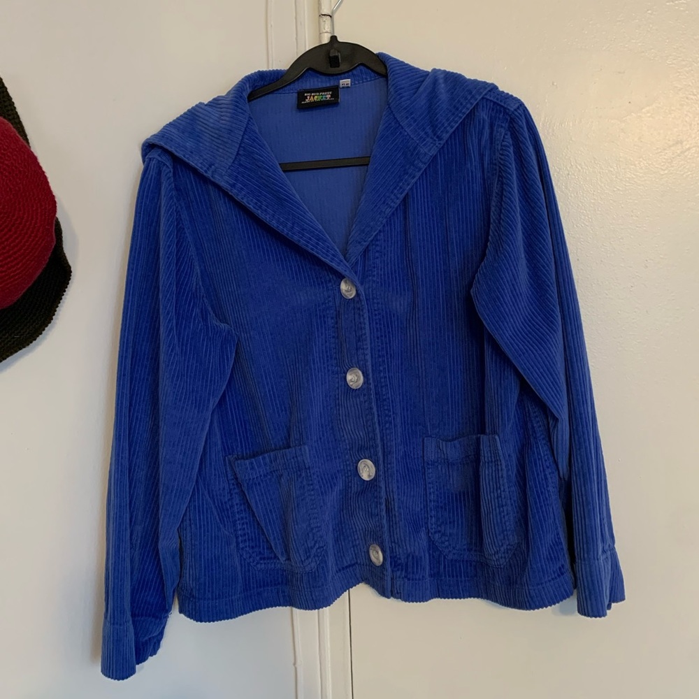 Big Bud Press Unisex Corn Blue Corduroy  Sailor Jacket - Big Bud Press Size M